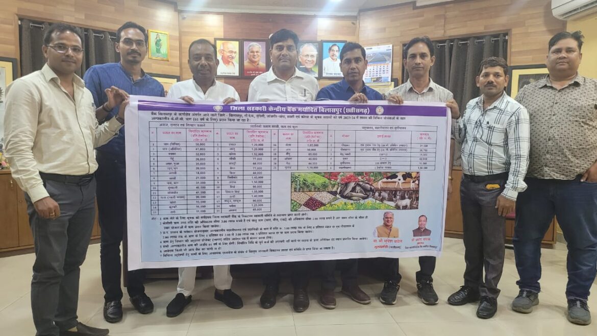 किसानों को खेती किसानी एवं उपकरण खरीदी हेतु दिया जाएगा समस्त प्रकार के ऋण..