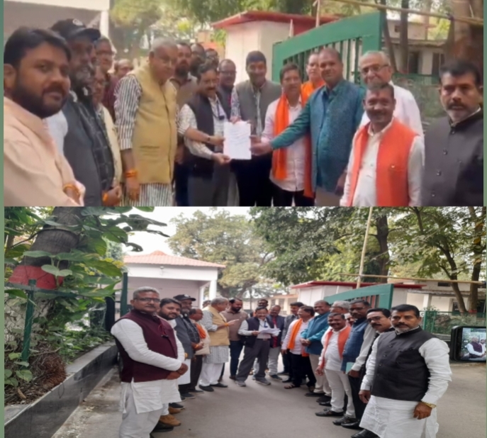 बैलेट मतपत्रों के रखरखाव में लापराही को लेकर भाजपा का ज्ञापन