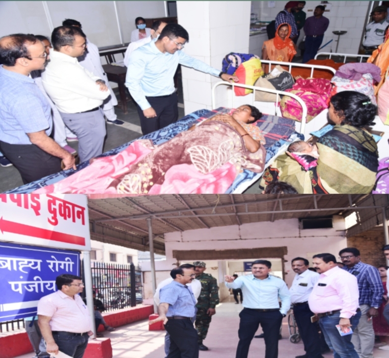कलेक्टर ने किया सिम्स अस्पताल का औचक निरीक्षण