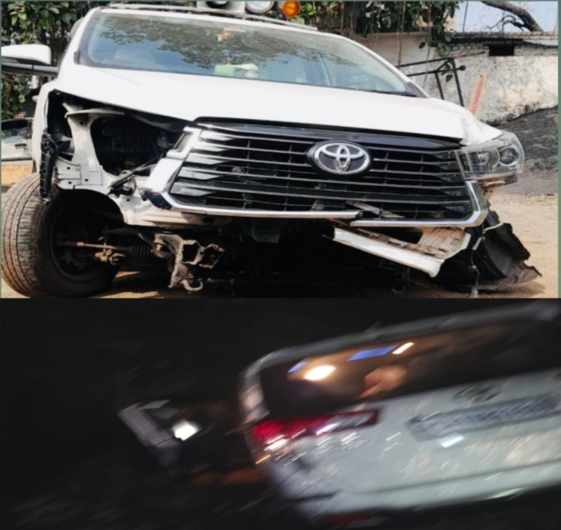 भाजपा नेत्री हर्षिता पांडेय सड़क दुर्घटना में बाल बाल बची..