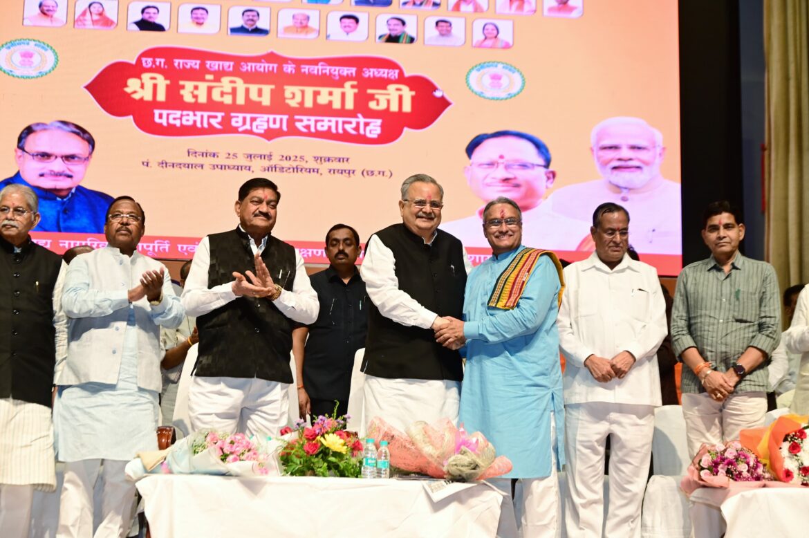 वरिष्ठ भाजपा नेता संदीप शर्मा ने किया पदभार ग्रहण