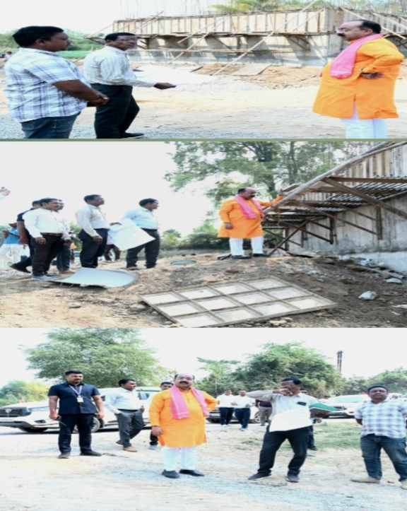उप मुख्यमंत्री अरुण साव ने निर्माणाधीन पुल के कार्य का किया औचक निरीक्षण