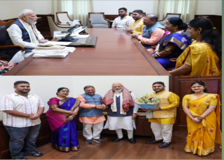 प्रधानमंत्री नरेंद्र मोदी से सांसद संतोष पाण्डेय ने की सौजन्य भेंट