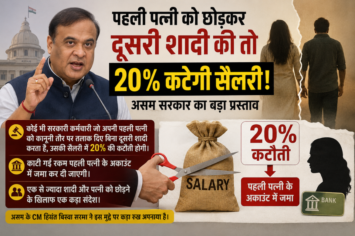 दूसरी शादी की तो 20% कटेगी सैलरी! असम सरकार का बड़ा प्रस्ताव